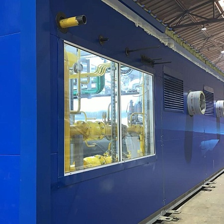 Автоматизированная блочно-модульная водогрейная котельная мощностью 12,0 МВт работает на природном газе Автоматизированная блочно-модульная водогрейная котельная мощностью 12,0 МВт работает на природном газе